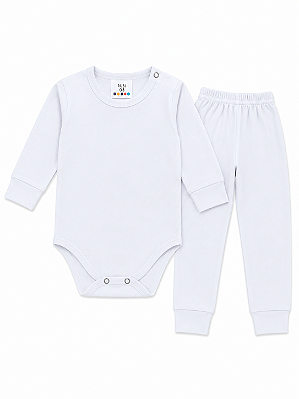 CONJUNTO TÉRMICO 2 PEÇAS COMFORT FOFOTINHOS - BRANCO - UNISSEX