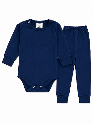 CONJUNTO TÉRMICO 2 PEÇAS COMFORT FOFOTINHOS - AZUL MARINHO - UNISSEX