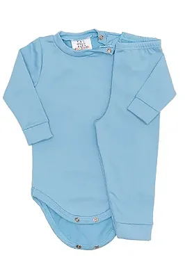 CONJUNTO TÉRMICO 2 PEÇAS COMFORT FOFOTINHOS - AZUL CLARO - UNISSEX