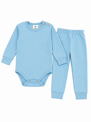 CONJUNTO TÉRMICO 2 PEÇAS COMFORT FOFOTINHOS - AZUL CLARO - UNISSEX