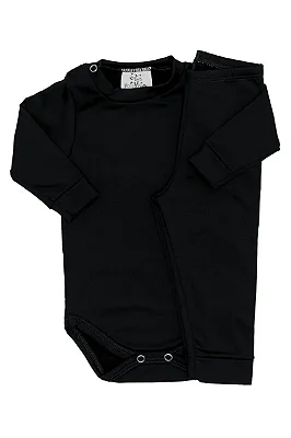 CONJUNTO TÉRMICO 2 PEÇAS COMFORT FOFOTINHOS - PRETO - UNISSEX