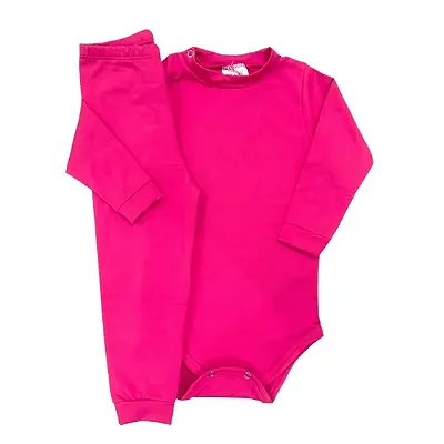 CONJUNTO TÉRMICO 2 PEÇAS COMFORT FOFOTINHOS - ROSA CICLETE- MENINA