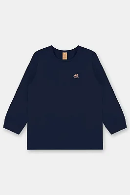 CAMISETA TÉRMICA MANGA LONGA UP BABY - AZUL MARINHO - UNISSEX