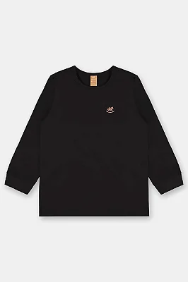 CAMISETA TÉRMICA MANGA LONGA UP BABY - PRETO - UNISSEX