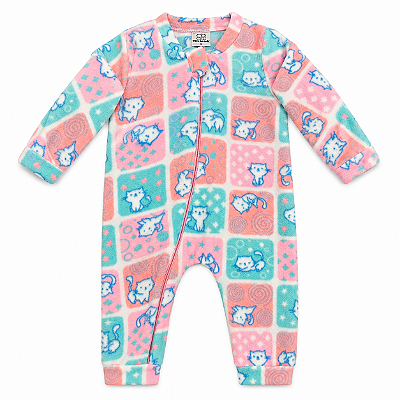 MACACÃO SEM PÉ SOFT PETTENATI FOFOTINHOS - GATINHA NEON - MENINA