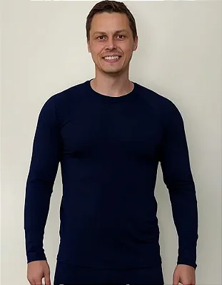 CAMISETA TÉRMICA MANGA LONGA JAGAR - AZUL MARINHO - MASCULINO