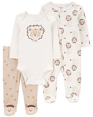 CONJUNTO 3 PEÇAS CARTER'S - LEÃOZINHO - MENINO