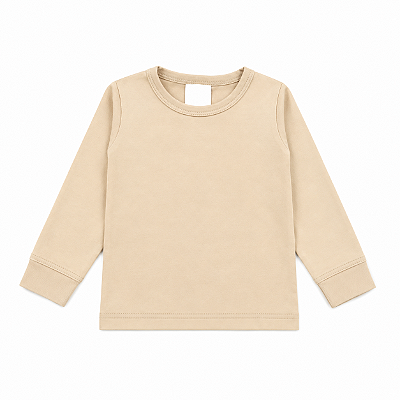 CAMISETA TÉRMICA MANGA LONGA COMFORT FOFOTINHOS - AREIA - UNISSEX
