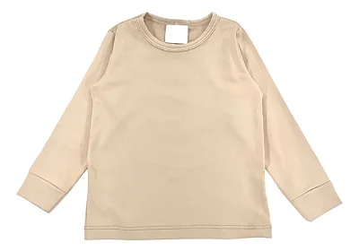 CAMISETA TÉRMICA MANGA LONGA COMFORT FOFOTINHOS - NUDE - UNISSEX