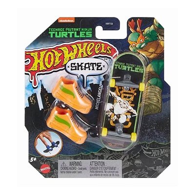MINI SKATE DE DEDO HOT WHEELS - TÊNIS LARANJA E VERDE - MENINO