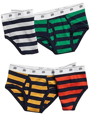 KIT 4 CUECAS GAP - LISTRADA - MENINO