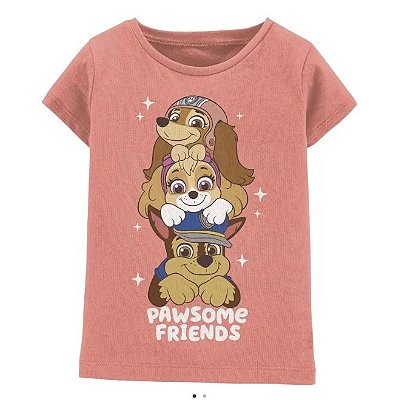 CAMISETA MANGA CURTA- NICKELODEON- PAWSOME FRIENDS- MENINA