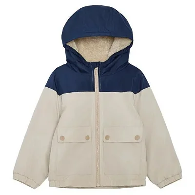 JAQUETA FORRADA CARTER'S - BEGE COM AZUL MARINHO - MENINO