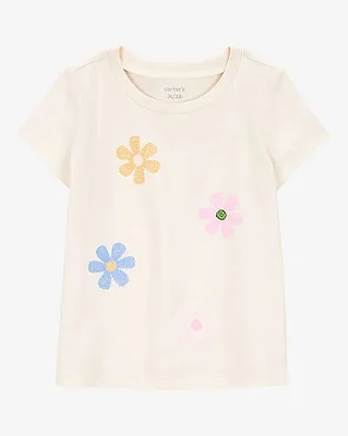 CAMISETA CARTER´S - CREME FLORAL - MENINA
