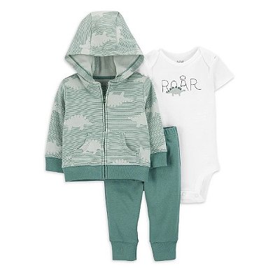 CONJUNTO 3 PEÇAS CHILD OF MINE BY CARTER´S - DINO - MENINO