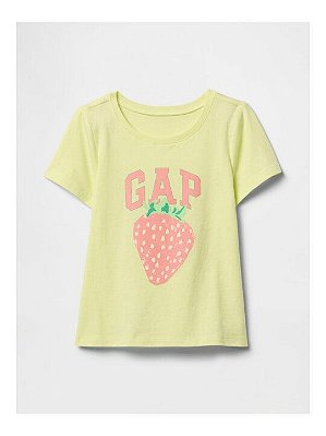 CAMISETA MANGA CURTA GAP - MORANGO - MENINA
