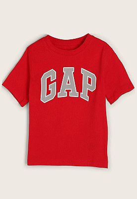 CAMISETA MANGA CURTA GAP - LOGO VERMELHO - MENINO