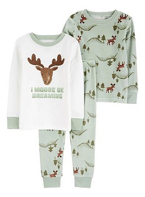 KIT PIJAMA PURELYSOFT 3 PEÇAS CARTER'S - ALCE - MENINO