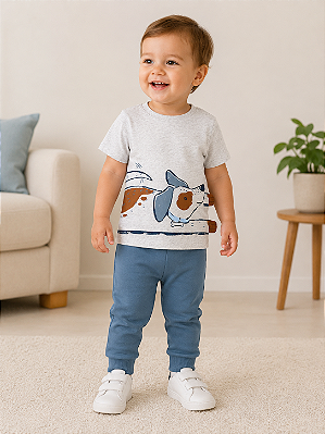 CONJUNTO 2 PEÇAS CARTER'S - CACHORRINHO - MENINO