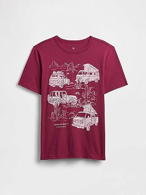 CAMISETA MANGA CURTA GAP KIDS - CAMINHÃO - MENINO