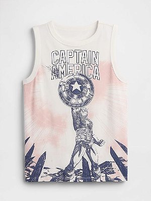 CAMISETA MANGA REGATA GAP - CAPTÃO AMÉRICA - MENINO
