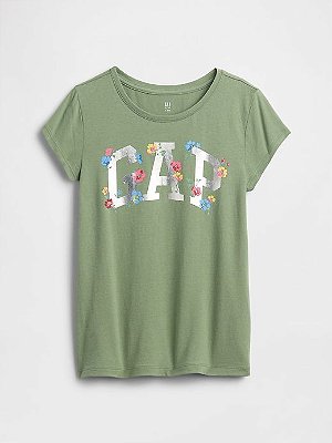 CAMISETA MANGA CURTA GAP - FLOR - MENINA