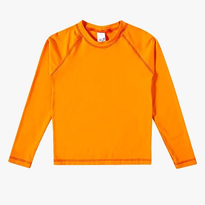 CAMISETA MODA PRAIA TIP TOP - LARANJA MEDIO- PROTEÇÃO +50UV - UNISSEX