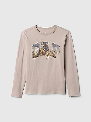 CAMISETA MANGA LONGA GAP KIDS - COWBOY - MENINO
