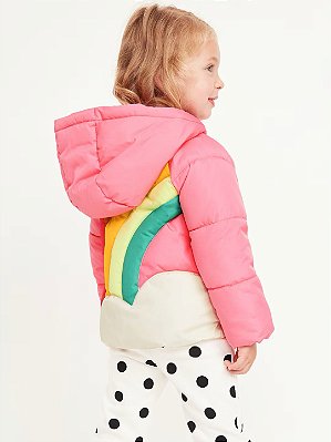 JAQUETA PUFFER OLD NAVY - ARCO ÍRIS - MENINA