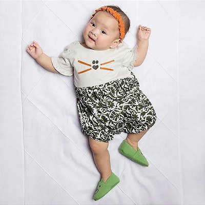 MACACÃO ROMPER GREEN BABY - BAOBA VERDE - MENINO