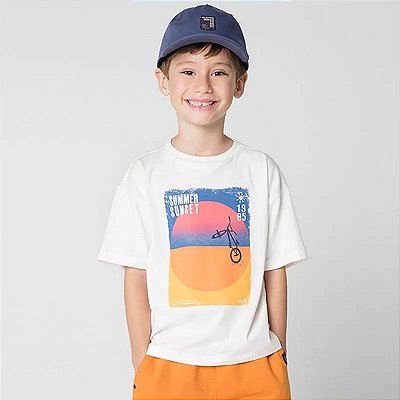 CAMISETA MANGA CURTA GREEN - SUMMER SUNSET - MENINO