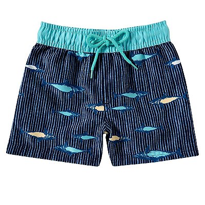 BERMUDA MODA PRAIA TIP TOP KIDS-  TUBARÃO - PROTEÇÃO UV50+  - MENINO