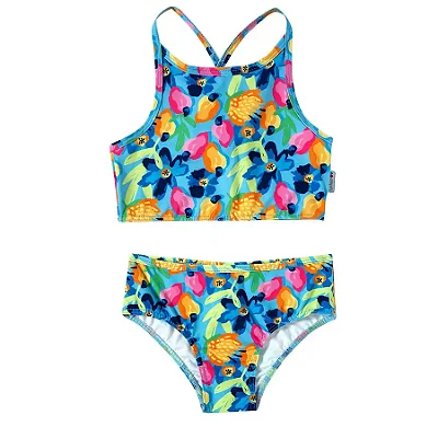 MODA PRAIA TIP TOP CONJUNTO KIDS- CAJU - PROTEÇÃO UV50+ - MENINA