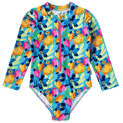 MODA PRAIA MAIÔ TIP TOP KIDS - CAJU - PROTEÇÃO UV50+ - MENINA