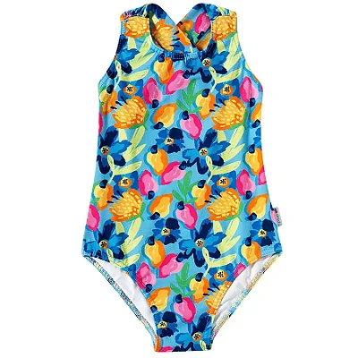 MODA PRAIA MAIÔ TIP TOP TODDLER- CAJU - PROTEÇÃO UV50+ - MENINA