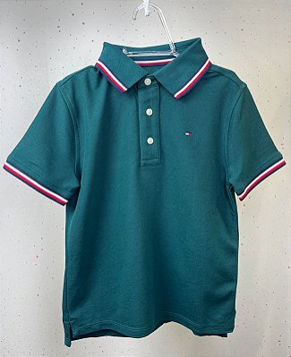 CAMISETA MANGA CURTA POLO TOMMY HILFIGER - VERDE - MENINO