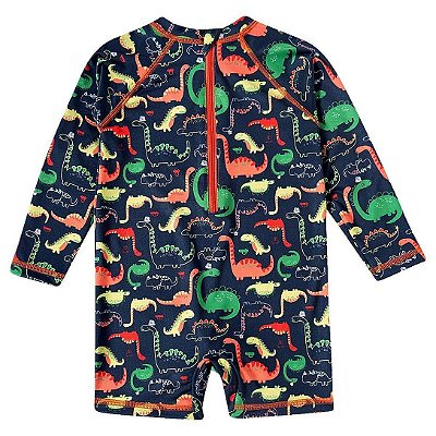 MODA PRAIA TIP TOP TODDLER - DINO VERDE - PROTEÇÃO UV50+ - MENINO