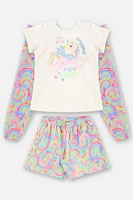 PIJAMA 2 PEÇAS UP BABY KIDS - UNICÓRNIO - MENINA