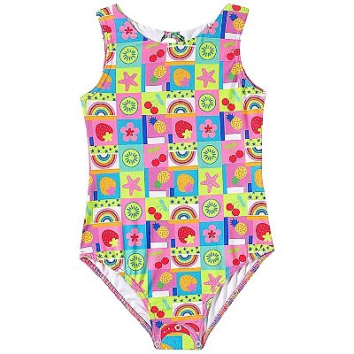 MODA PRAIA MAIÔ TIP TOP KIDS- FRUTINHAS - PROTEÇÃO UV50+ - MENINA