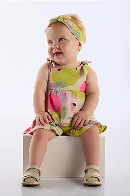 MACAÇÃO ROMPER UP BABY - FRUTINHAS  - MENINA