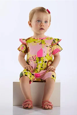 MACACÃO ROMPER UP BABY - ZOO - MENINA