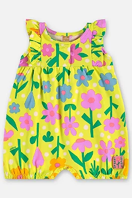 MACAÇÃO ROMPER UP BABY - FLORZINHAS  - MENINA