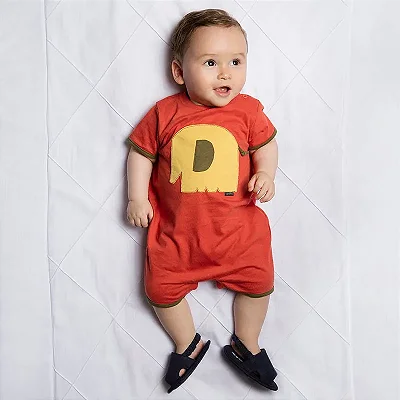MACACÃO ROMPER GREEN BABY - ELEFANTE - MENINO
