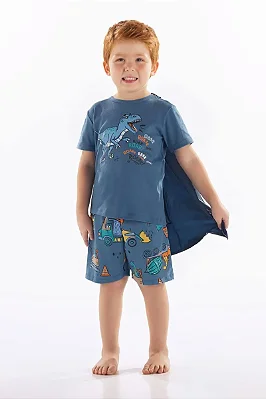 PIJAMA 2 PEÇAS UP BABY - DINO KIDS - MENINO