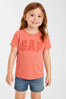 CAMISETA MANGA CURTA GAP KIDS - ROSA - MENINA