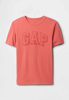 CAMISETA MANGA CURTA GAP KIDS - GOIABA - MENINA