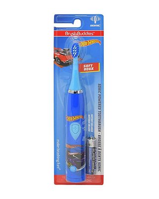 ESCOVA DE DENTE ELÉTRICA INFANTIL BRUSH BUDDIES - HOTWHEELS