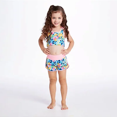MODA PRAIA - CONJUNTO -FITNES KIDS -CAJU- TIP TOP - PROTEÇÃO 50+TIP TOP