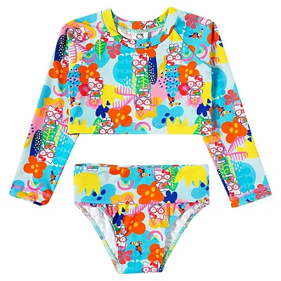 MODA PRAIA TIP TOP TODDLER - HELLO KITTY - PROTEÇÃO UV50+ - MENINA