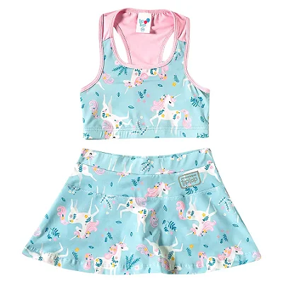 CONJUNTO  FITNESS TIP TOP KIDS - UNICÓRNIO - PROTEÇÃO 50+ - MENINA